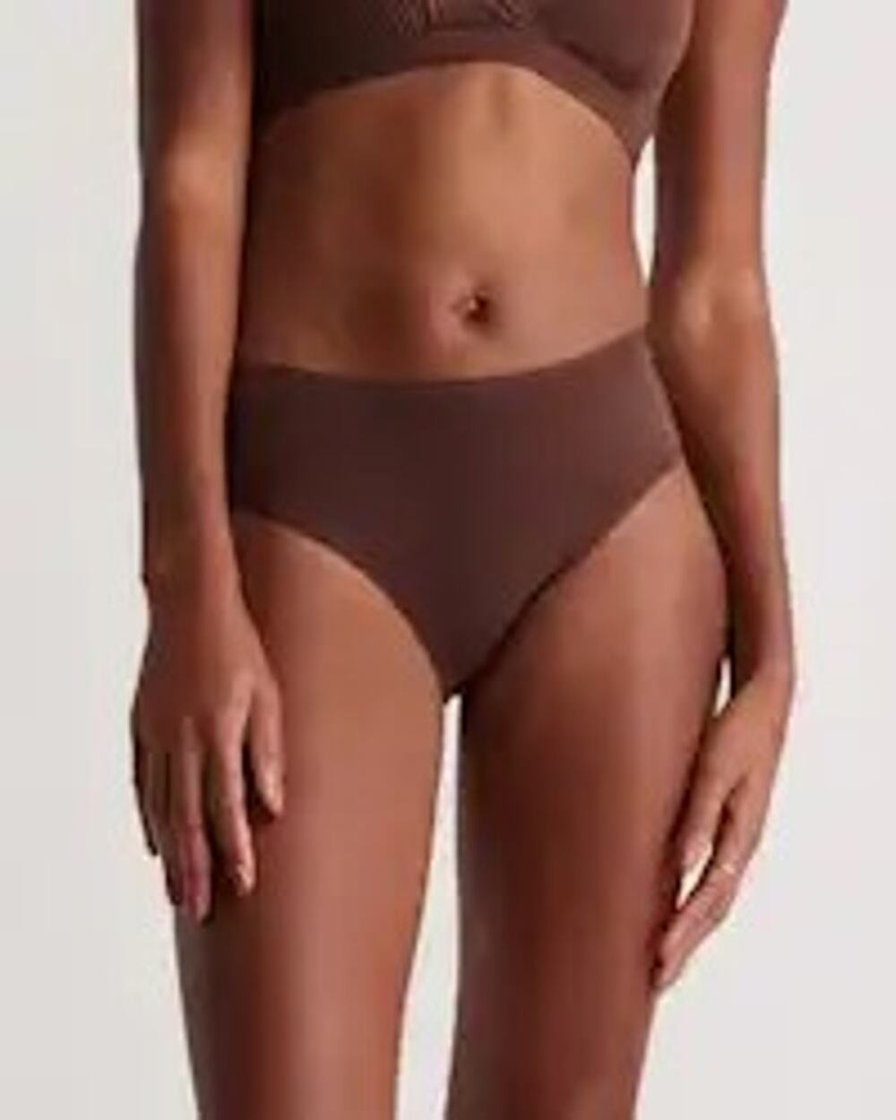 Quince Women's Second Skin Hipster Brief Panties 6-pk Cocoa NEW ~ Size L